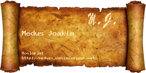 Medus Joakim névjegykártya